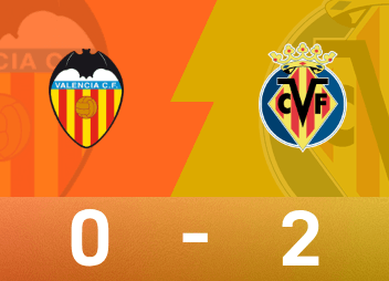 Relatório do jogo da La Liga: Moreno marca o marco de 300 jogos, Huang Qian 2-0 Valencia